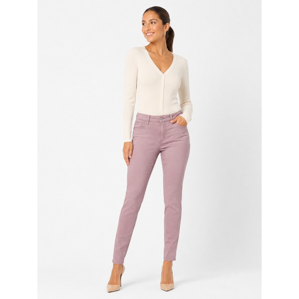 NWT Seven 7 High Rise Booty‎ Shaper Skinny Jeans Mauve Shadow Pink 14 XL NEW